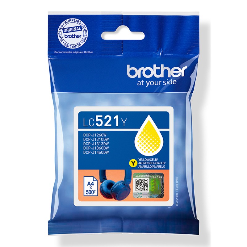 Brother LC521Y cartouche d'encre 1 pièce(s) Original | JDB-Info
