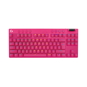 LOGITECH G PRO X TKL LIGHTSPEED Gaming Keyboard - MAGENTA - (US) INTL - 2.4GHZ/BT - N/A - EMEA28-935 - TACTILE
