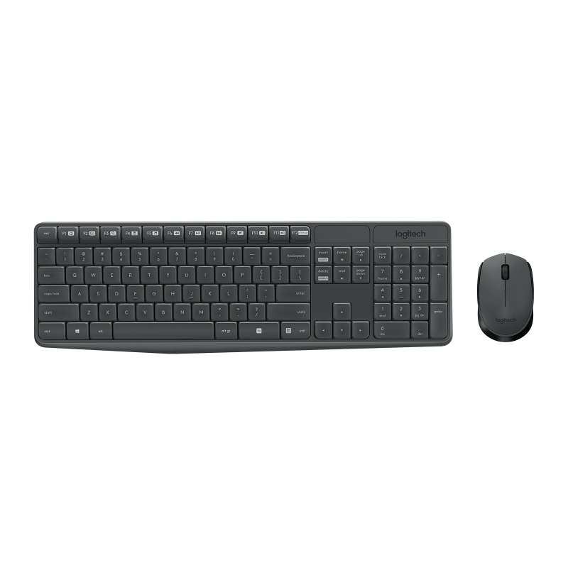 LOGITECH MK235 Wireless Keyboard and Mouse - GREY - HRV-SLV - INTNL