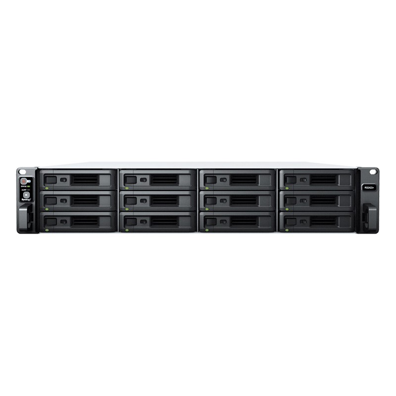 SYNOLOGY RS2423RP+II 12-BAY Rackstation AMD Ryzen Embedded V1780B 8Go RAM HDD/SSD Only