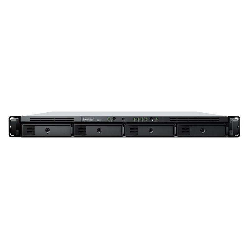 SYNOLOGY RS822+ 4-Bay NAS-Rackmount AMD Ryzen V1500B 4-core 2.2GHz 2Go DDR4 ECC SODIMM 2xUSB 3.2 RJ-45 4x1GbE