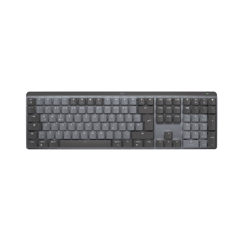 LOGITECH MX Mechanical Wireless Illuminated Performance Keyboard - GRAPHITE - (DE) - 2.4GHZ/BT - N/A - CENTRAL - LINEAR