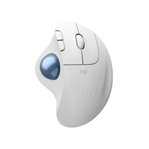 LOGITECH ERGO M575S Wireless Trackball - Off White + Blue Ball