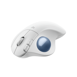 LOGITECH ERGO M575S Wireless Trackball - Off White + Blue Ball