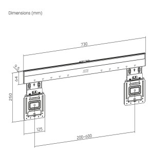 ACT AC8356 support pour téléviseur 2,03 m (80") Noir | JDB-Info