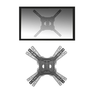 ACT AC8354 support pour téléviseur 139,7 cm (55") Noir | JDB-Info