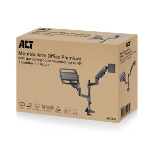 ACT AC8341 Support de livres Laptop et bras pour écran Noir | JDB-Info