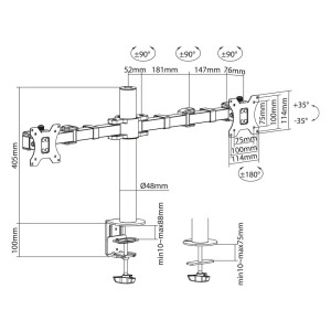 ACT AC8326 support d'écran plat pour bureau 81,3 cm (32") N | JDB-Info