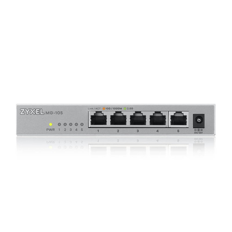 Zyxel XMG-105 Non-géré 2.5G Ethernet (100/1000/2500) Gris | JDB-Info