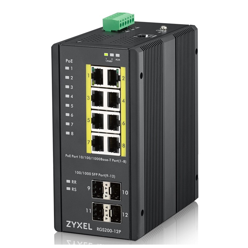 Zyxel RGS200-12P Géré L2 Gigabit Ethernet (10/100/1000) Con | JDB-Info