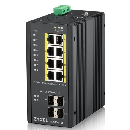 Zyxel RGS200-12P Géré L2 Gigabit Ethernet (10/100/1000) Con | JDB-Info