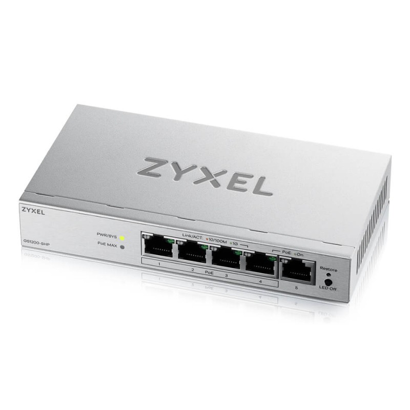 Zyxel GS1200-5HPV3 Géré L2 Gigabit Ethernet (10/100/1000) C | JDB-Info