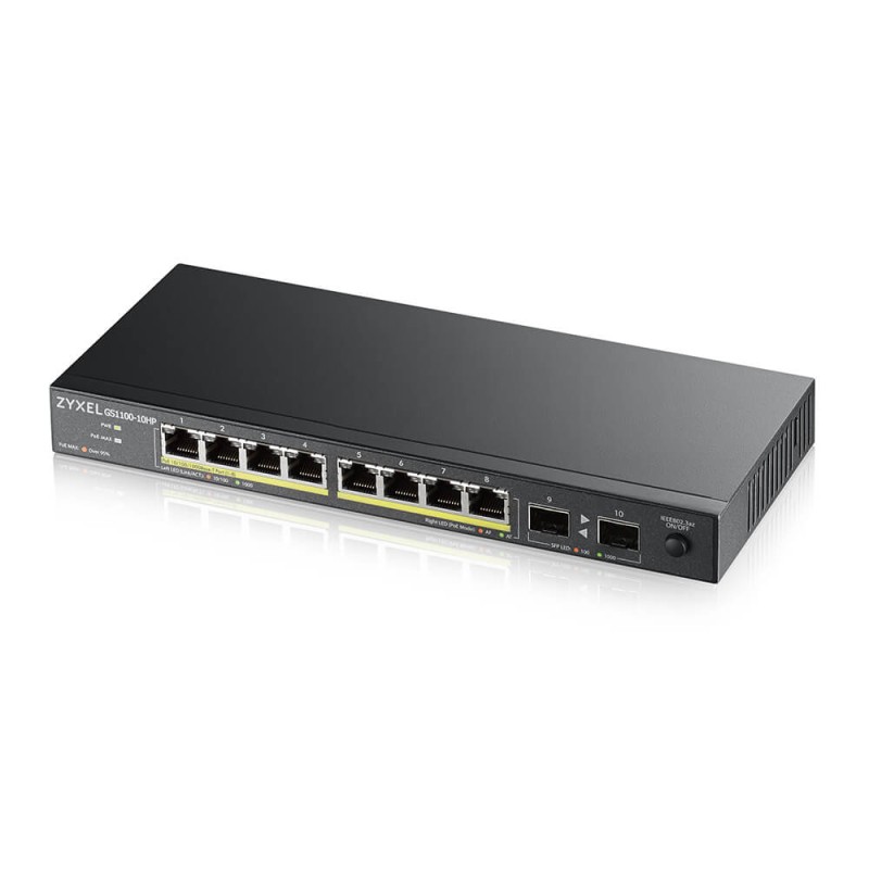 Zyxel GS1100-10HP v2 Non-géré Gigabit Ethernet (10/100/1000 | JDB-Info