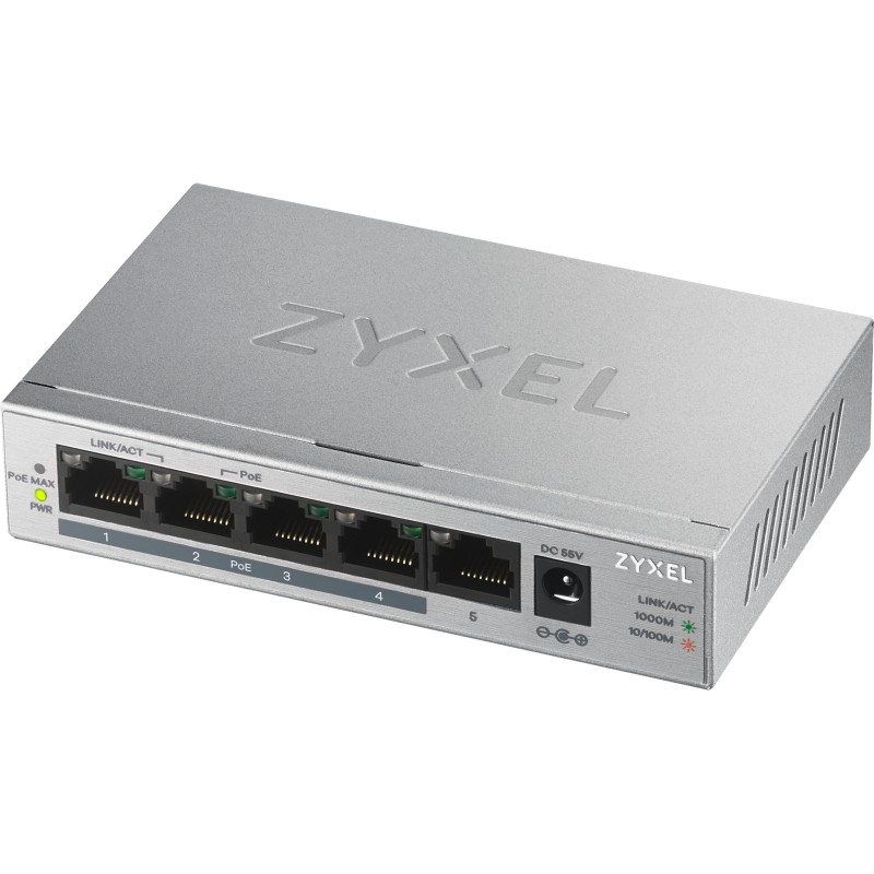 Zyxel GS1005HP Non-géré Gigabit Ethernet (10/100/1000) Conn | JDB-Info