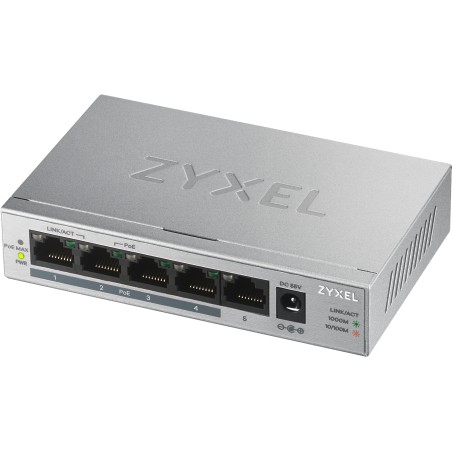Zyxel GS1005HP Non-géré Gigabit Ethernet (10/100/1000) Conn | JDB-Info