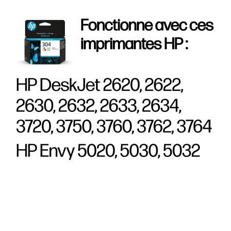 HP 304 Cartouche d’encre trois couleurs authentique | JDB-Info