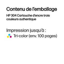 HP 304 Cartouche d’encre trois couleurs authentique | JDB-Info