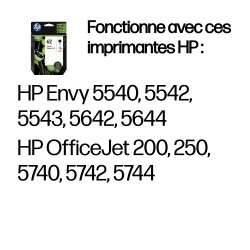 HP 62 pack de 2 cartouches authentiques d'encre noire / tro | JDB-Info
