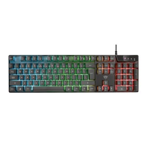Trust GXT 835 Azor clavier Gaming USB QWERTY Anglais Noir | JDB-Info