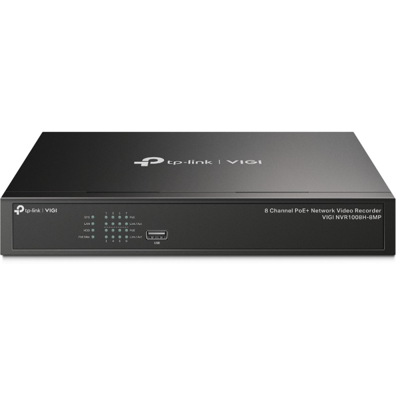 TP-Link VIGI NVR1008H-8MP Enregistreur vidéo sur réseau Noi | JDB-Info