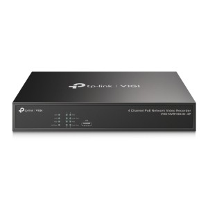 TP-Link VIGI NVR1004H-4P Enregistreur vidéo sur réseau Noir | JDB-Info