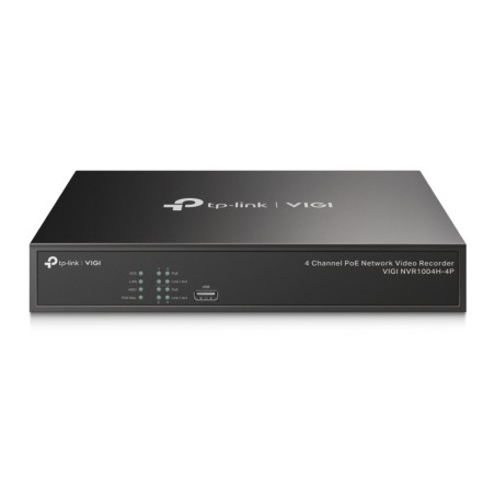TP-Link VIGI NVR1004H-4P Enregistreur vidéo sur réseau Noir | JDB-Info