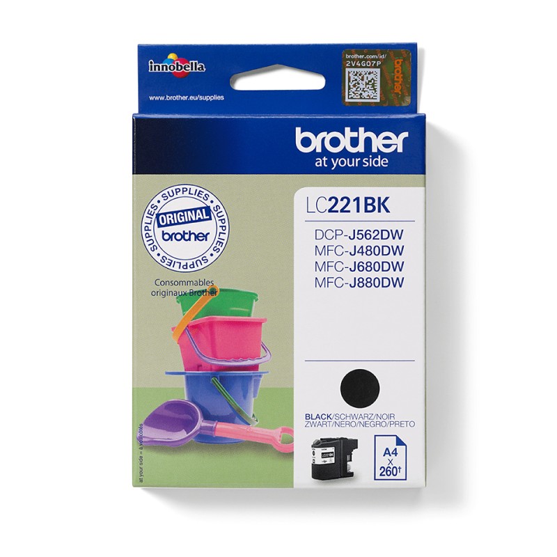 Brother LC221BK cartouche d'encre 1 pièce(s) Original Noir | JDB-Info