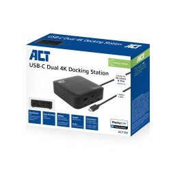 ACT Station d'accueil USB-C universelle 4K, pour 2 moniteur | JDB-Info