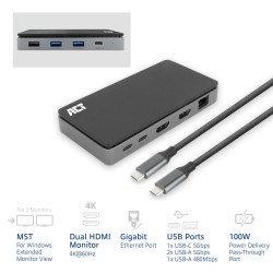 ACT AC7093 station d'accueil Avec fil USB 3.2 Gen 1 (3.1 Ge | JDB-Info