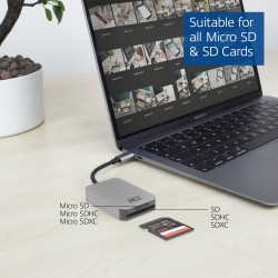 ACT Lecteur de cartes USB-C pour SD et micro SD, SD 4.0 UHS | JDB-Info