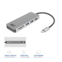 ACT AC7050 hub & concentrateur USB 3.2 Gen 1 (3.1 Gen 1) Ty | JDB-Info