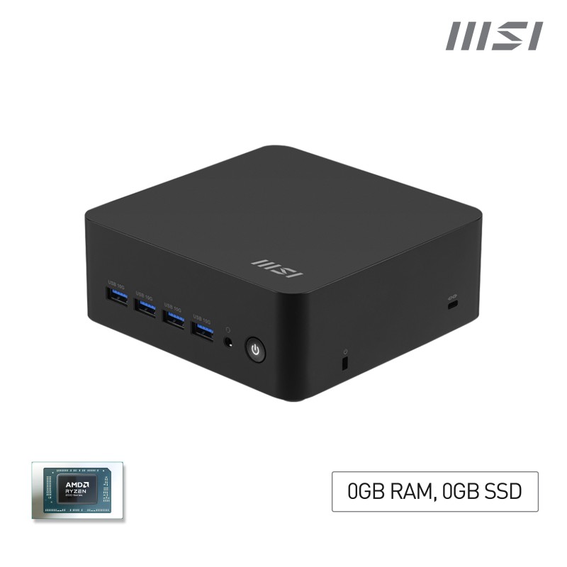 MSI Cubi Z AI 8M-006BEU USFF Noir 8845HS AMD SoC 5,1 GHz Ha | JDB-Info