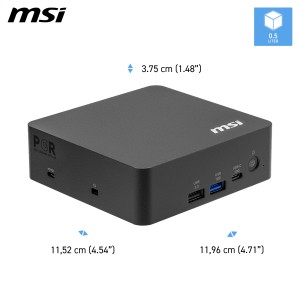 MSI Cubi NUC AI+ 3MG-004BEU USFF Noir 355 Intel SoC FCBGA25 | JDB-Info