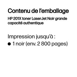 HP 201X toner LaserJet Noir grande capacité authentique | JDB-Info