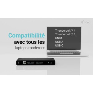 i-tec CADUA4KDOCKPDB100 station d'accueil Avec fil USB 3.2 | JDB-Info