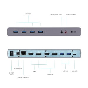 i-tec CADUAL4KDOCK station d'accueil Avec fil USB 3.2 Gen 1 | JDB-Info
