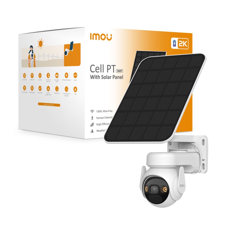 Imou Cell PT Solar Kit Dôme Caméra de sécurité IP Extérieur | JDB-Info