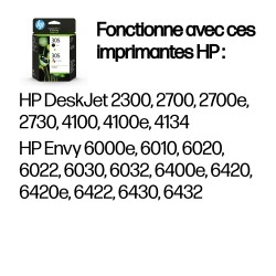 HP Pack de 2 cartouches d'encre authentiques 305 3 couleurs | JDB-Info