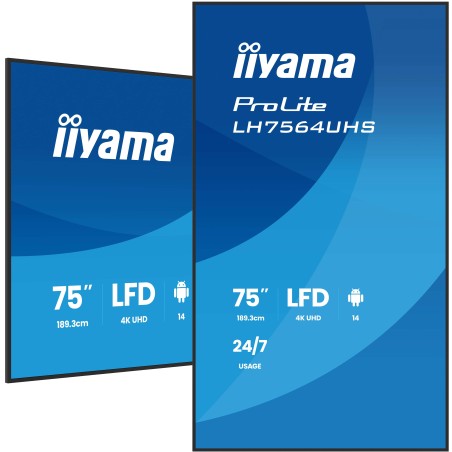 iiyama LH7564UHS-B1AG Écran d'affichage dynamique Écran pla | JDB-Info