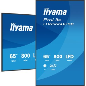 iiyama LH6566UHSB-B1AG Écran d'affichage dynamique Écran pl | JDB-Info