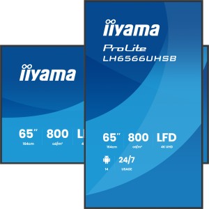 iiyama LH6566UHSB-B1AG Écran d'affichage dynamique Écran pl | JDB-Info