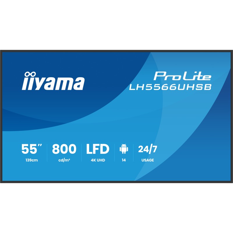 iiyama LH5566UHSB-B1AG Écran d'affichage dynamique Écran pl | JDB-Info