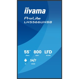 iiyama LH5566UHSB-B1AG Écran d'affichage dynamique Écran pl | JDB-Info