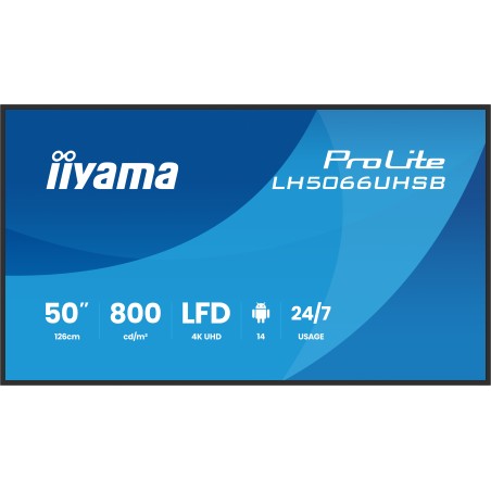 iiyama LH5066UHSB-B1AG Écran d'affichage dynamique Écran pl | JDB-Info