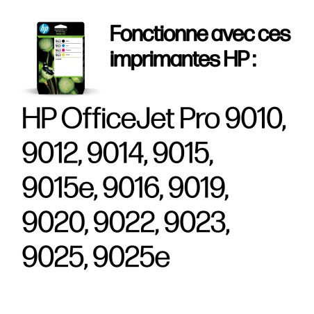 HP 963 Pack de 4 cartouches d'encre Noir/Cyan/Magenta/Jaune | JDB-Info