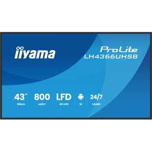 iiyama LH4366UHSB-B1AG Écran d'affichage dynamique Écran pl | JDB-Info