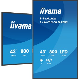 iiyama LH4366UHSB-B1AG Écran d'affichage dynamique Écran pl | JDB-Info