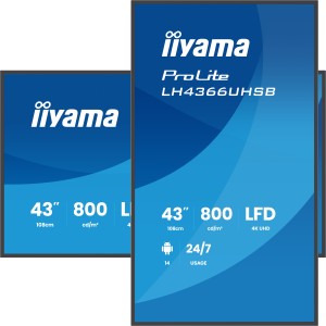 iiyama LH4366UHSB-B1AG Écran d'affichage dynamique Écran pl | JDB-Info