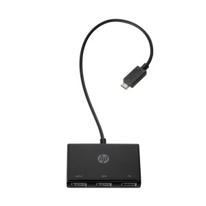 HP USB-C to USB-A Hub USB 3.2 Gen 1 (3.1 Gen 1) Type-C Noir | JDB-Info
