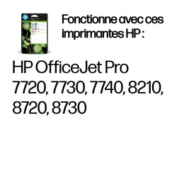 HP 953 Pack de 4 cartouches d'encre Noir/Cyan/Magenta/Jaune | JDB-Info